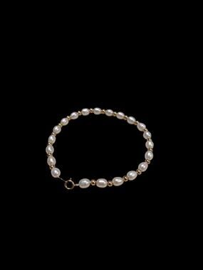 14K Gold and Freshwater Pearl Bracelet